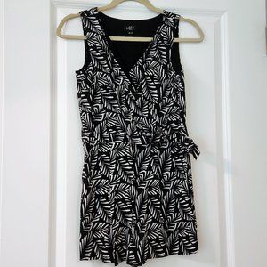 Loft Black/White Print Romper
